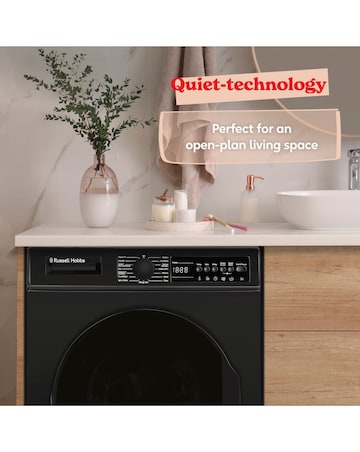 Russell Hobbs RH914W116B 9kg 1400rpm Washing Machine Black + Install
