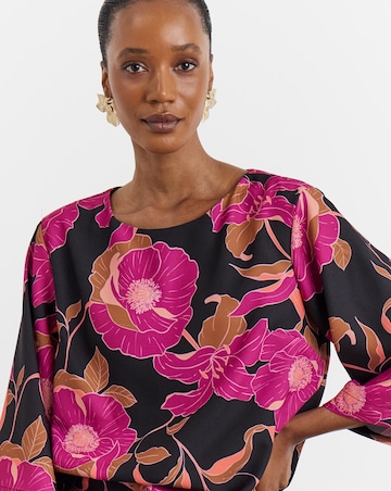 Joanna Hope Printed Crepe Blouse