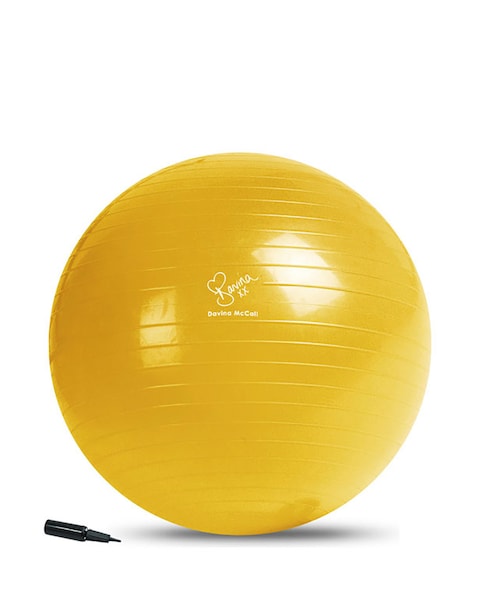 Davina McCall 65cm Gym Ball with Pump Yellow