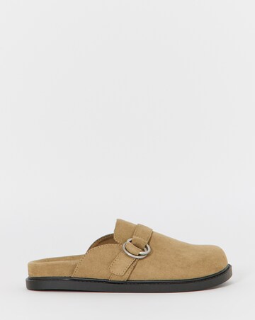 Penny Flat Buckle Mule Shoes - Extra Wide Fit (EEE)