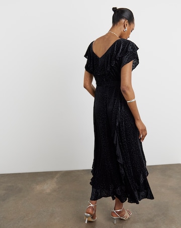 Joanna Hope Maxi Ruffle Burnout Dress