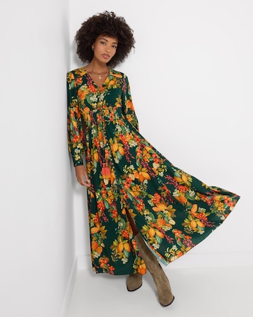Joe Browns Selena Fruity Long Sleeve Maxi Dress