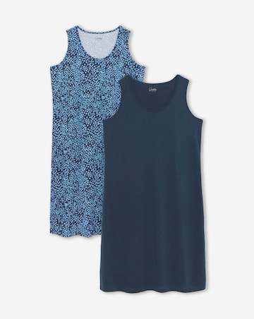 Pretty Secrets (2 Pack) Value Nighties Animal/Navy