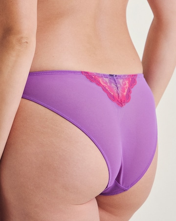 Ann Summers Sexy Lace Planet Two Tone High Waist Brazillian Purple