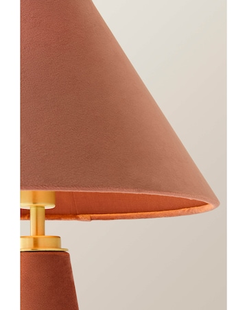 ValueLights Martha Pink Velvet Fabric Table Lamp
