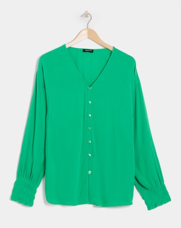 Dropped Shoulder Crinkle Blouse