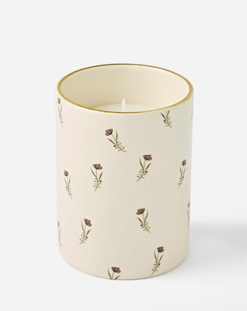 Ceramic Floral Voilet & Iris Candle