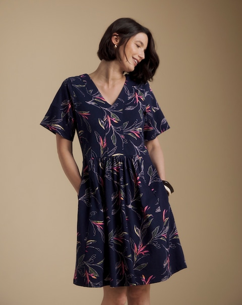 Julipa Printed Cotton Jersey Shift Dress