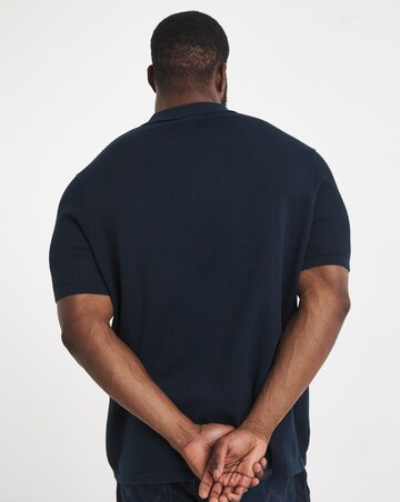Knitted Revere Collar Shirt