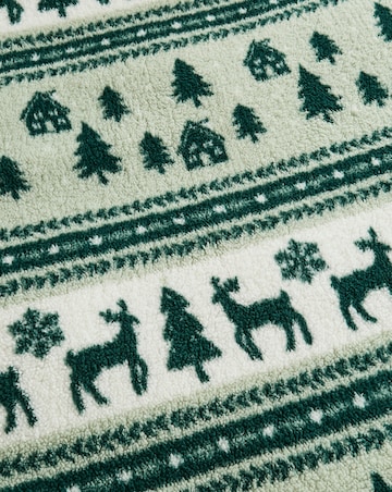 Festive Reindeer Fairisle Fleece Duvet Cover Set