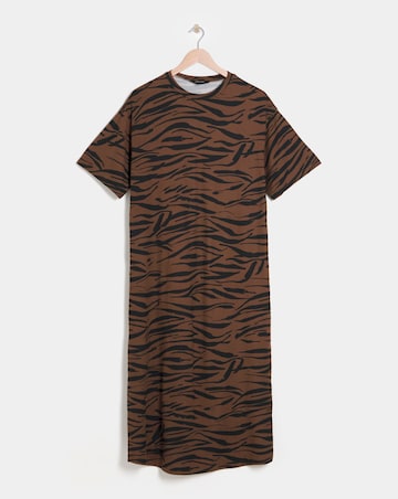 Soft Touch Half Sleeve Midi T-Shirt Dress
