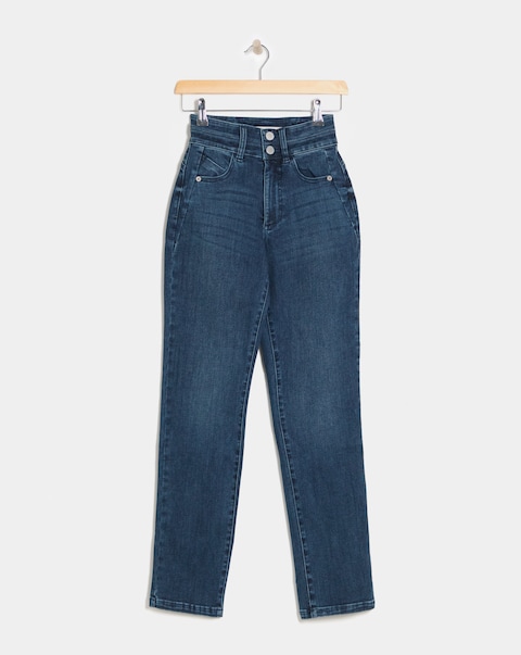 MAGISCULPT Mid Blue Straight Leg Jeans