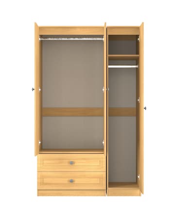 Richmond Triple Wardrobe with 2 Drawers