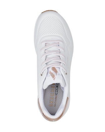 Skechers Black Uno Shimmer Away Trainers - Wide Fit (E)