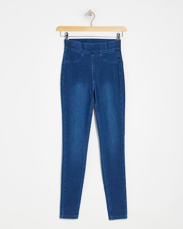 Mid Blue Stretch Jersey Denim Jeggings