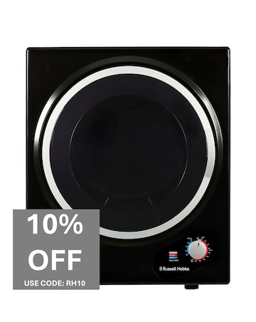 Russell Hobbs RH3VTD800B 2.5kg Compact Vented Tumble Dryer - Black