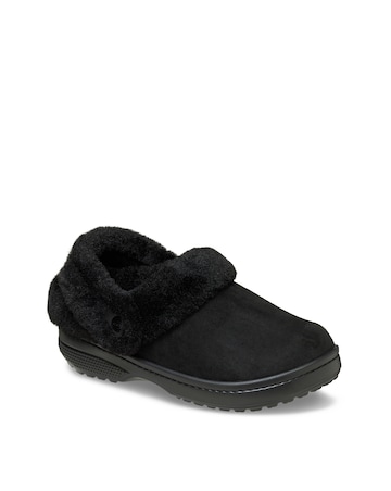 Crocs Black Classic Unfurgettable Vegan Suede Clog - Standard Fit
