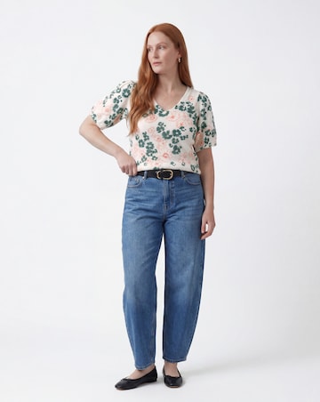 Printed Short Sleeve Jumper