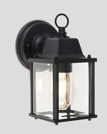 ValueLights Allgreave IP23 Black Outdoor Wall Light Lantern - Bulb Included
