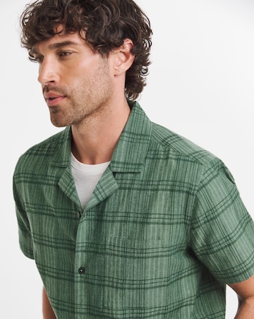 Slub Check Revere Collar Shirt