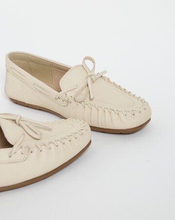 Swift Whipstitch Detail Puckered Leather Loafers - Extra Wide Fit (EEE)