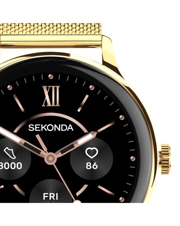 Sekonda Flex Plus Smart Watch - Gold Stainless Steel Mesh