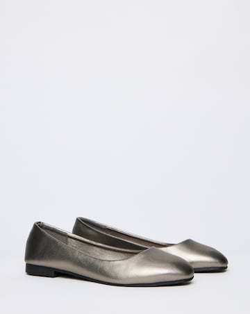 Clarice Square Toe Ballerina Shoes - Wide Fit (E)