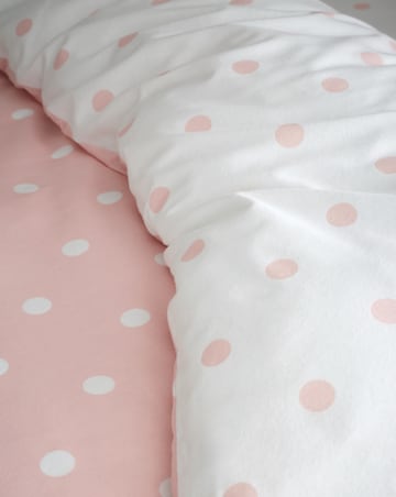 Catherine Lansfield Brushed Polka Dot Duvet Cover Set