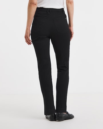 Black Stretch Denim Slim Leg Jeans