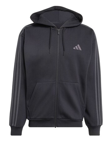 adidas 3 Stripes Fleece Full Zip Hoodie