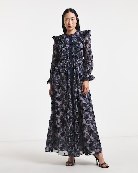Ted Baker Alexieh Ruffle Floral Maxi Dress