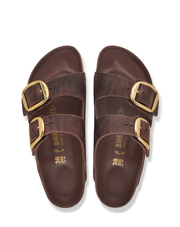 Birkenstock Arizona Big Buckle Oiled Leather Mule Sandals - Standard Fit