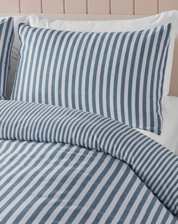 Catherine Lansfield Brushed Stripe Duvet Cover Set