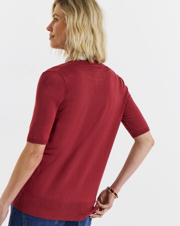 Short Sleeve Cardigan And Vest Twinset