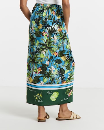 Tie Knot Detail Midaxi Wrap Skirt