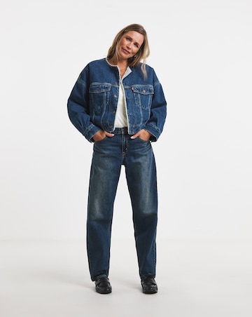 Levi's Collarless Crop Sherpa Trucker
