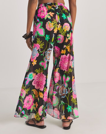 Figleaves Floral Print Mesh Beach Trousers