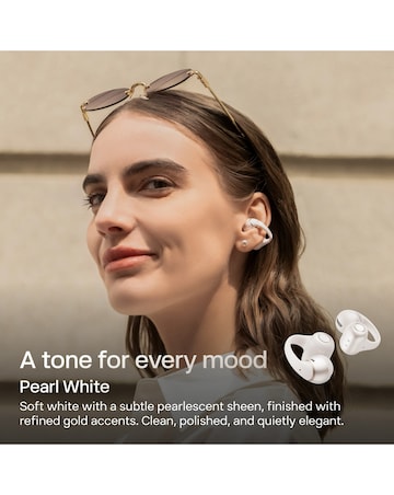 Shokz OpenDots 2 Clip-On Open-Ear True Wireless Earbuds - White