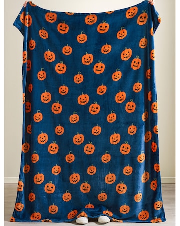 Catherine Lansfield Halloween Pumpkins Throw