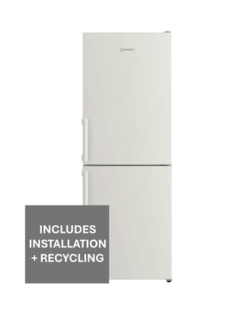 Indesit IB55532WUK Combi Fridge Freezer White + Install
