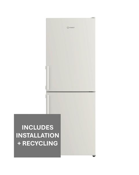 Indesit IB55532WUK Combi Fridge Freezer White + Install