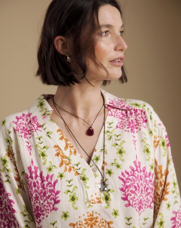 Julipa Longline Mix Linen Blouse