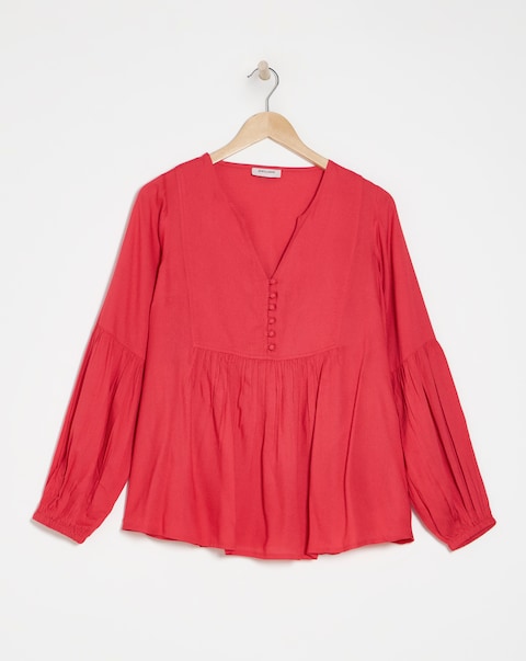 Long Sleeve Smock Top