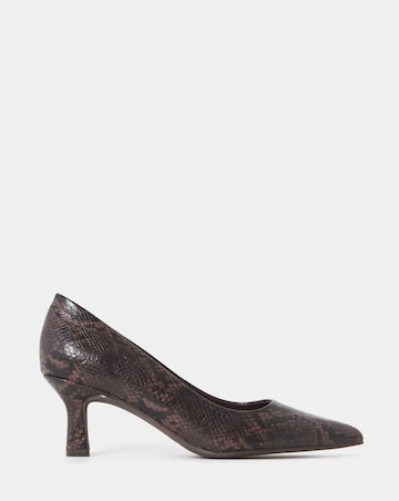 Heavenly Soles Kirsten Pointed Toe Court Shoes - Extra Wide Fit (EEE)