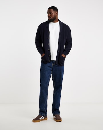 Fisherman Shawl Neck Knitted Cardigan