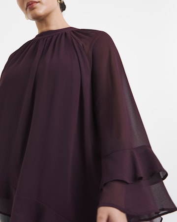 Simply Be Asymmetric Ruffle Blouse