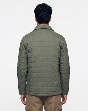 Khaki Cotton Quilted Shacket