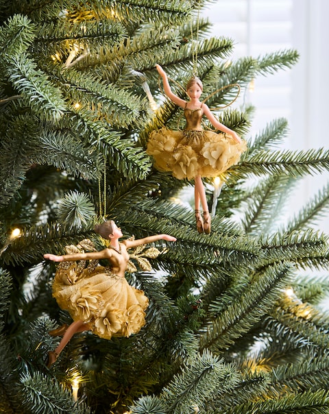 Gisela Graham Gold Fairy Decorations - Set of 2