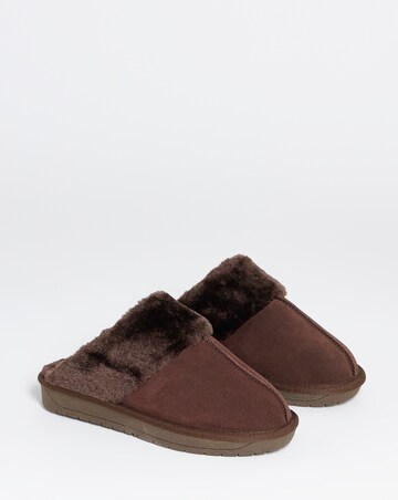 Albza Suede Closed Toe Slippers - Wide Fit (E)