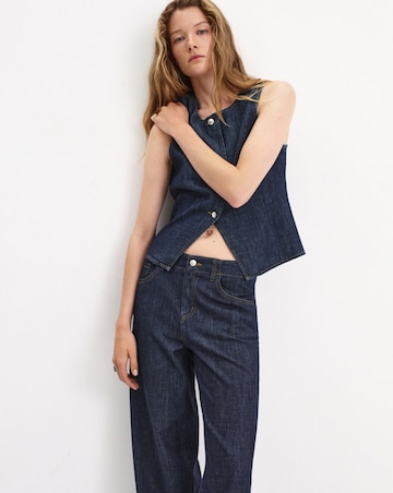Mango Wide Leg Rinse-Wash Jeans